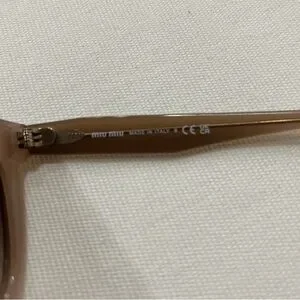 Miu Miu | Accessories | Miu Miu Chic Tan Sunglasses | Poshmark display picture 3